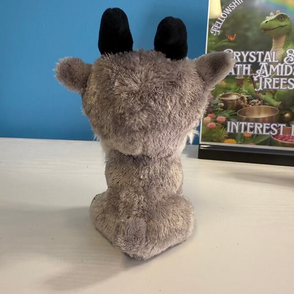 TY Beanie Boo "Gabby" Goat Plush 6" Gray & White Stuffed Animal EUC - Picture 3 of 5